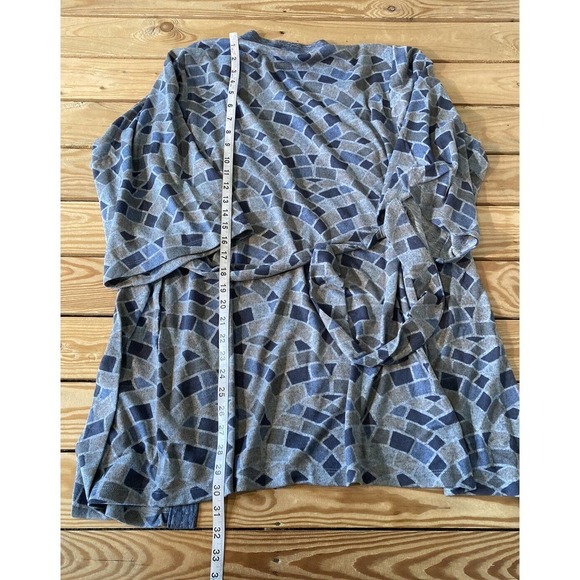 NEW The Muses Lounge Printed Tie Waist Cardigan Sweater Size 2XS Women’s Blue - Picture 5 of 7